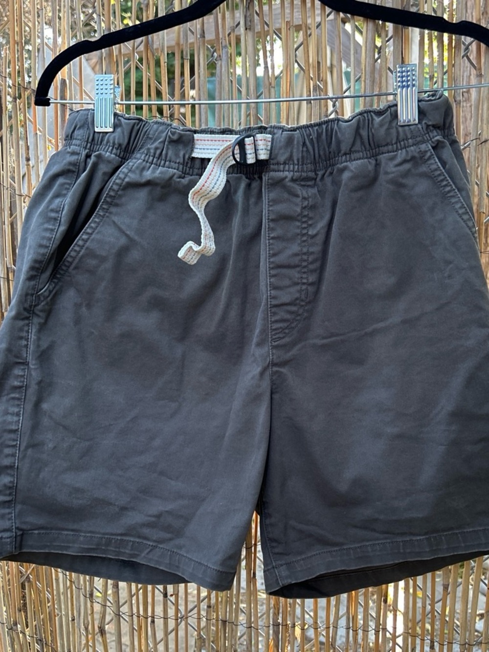 Unisex Prana Climbing Outdoor Mojave Heritage Casual Shorts in Charcoal